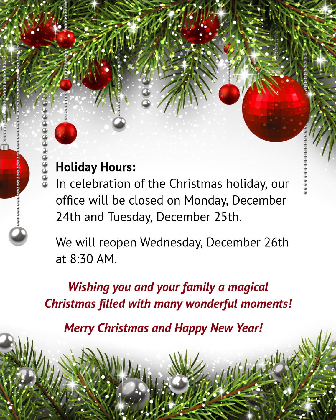 MIDTEL Holiday Hours MIDTEL